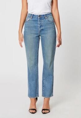 Rollas Original Straight Jeans Blue Denim High Rise Ankle Straight Leg NWT 29
